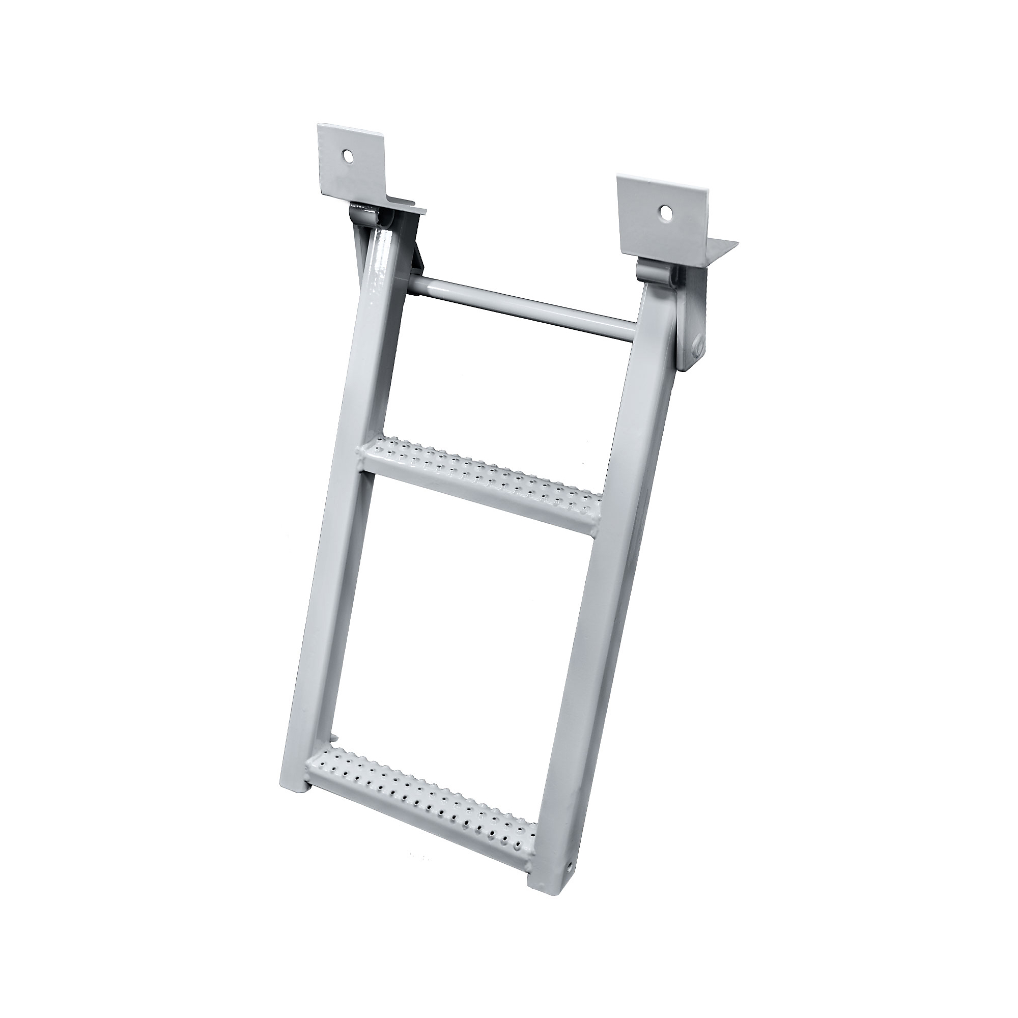 Buyers Products, White Retractable Truck Steps with Nonslip Tread, Step Length 16.75 in, Step Width 3 in, Retractable, Model# RS2W
